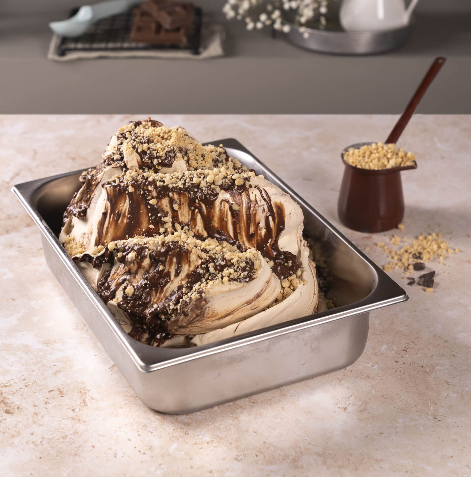 Gelato Crumble Nocciola e Cioccolato base smarty ricette gelati per professionisti